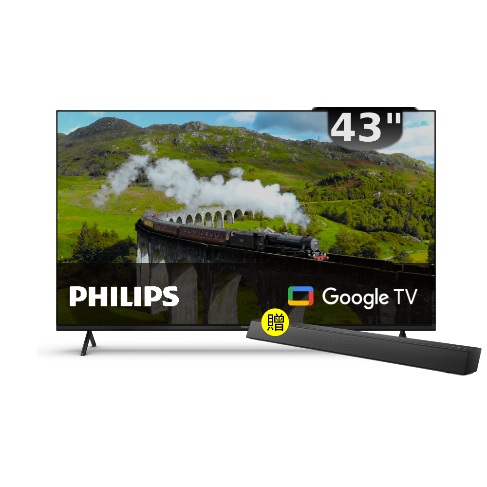 【Philips 飛利浦】43PUH7428+TAB5105 促銷影音組合